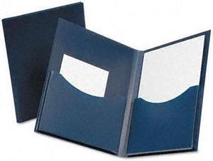Oxford 57455 Double Stuff Gusseted 2-Pocket Polypropylene Folder, 200-Sheet Capacity, Navy