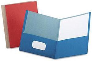 Oxford 78513 Recycled Paper Twin-Pocket Portfolio, Assorted Colors