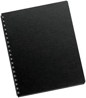 5224701 Fellowes Futura Presentation Binding System Covers, 11-1/4 x 8-3/4, Opaque Black, 25/Pack