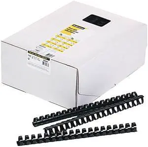 52367 Fellowes Plastic Comb Bindings, 3/4" Diameter, 150 Sheet Capacity, Black, 100 Combs/Pack