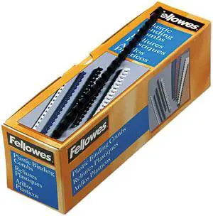 52506 Fellowes Plastic Comb Bindings, 5/16" Dia, 40 Sheet Capacity, Navy Blue, 100 Combs/Pack