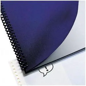 2000711 GBC Leather Look Binding System Covers, 11-1/4 x 8-3/4, Navy, 200 Sets/Box