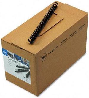 4000104 GBC CombBind Standard Spines, 3/4" Diameter, 150 Sheet Capacity, Black, 100/Box