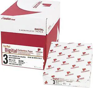 Nekoosa Digital Carbonless Paper, Straight, Letter, Three Colors, 2500 Sheets per Carton