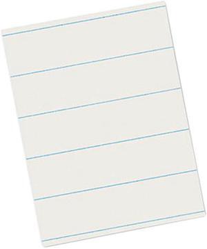 Pacon Newsprint Theme Practice Paper, 3/8" Ruled, 8-1/2 x 11, White, 500 Sheets/Ream