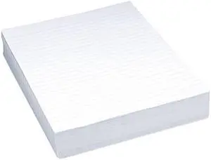 Pacon Composition Paper, Smooth, Ruled, No Margin, Letter, White, 500 Sheets per Ream