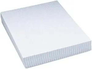 Pacon Essay/Composition Paper, 1/4" Quad Ruled, No Margin, Letter, White, 500 Sheets