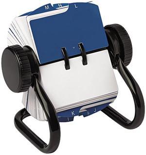 Rolodex 66700 Open Rotary Card File Holds 250 1 3/4 x 3 1/4 Cards, Black