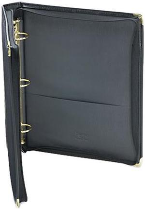 Samsill 15250 Classic Collection Zippered Ring Binder, 11 x 8-1/2, 1-1/2" Capacity, Black