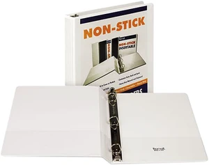 Samsill 16437 Nonstick D-Ring View Binder, 11 x 8-1/2, 1" Capacity, White Samsill 16437 Nonstick D-Ring View Binder, 11 x 8-1/2, 1" Capacity, White