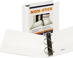 Samsill 16487 Nonstick D-Ring View Binder, 11 x 8-1/2, 3" Capacity, White Samsill 16487 Nonstick D-Ring View Binder, 11 x 8-1/2, 3" Capacity, White