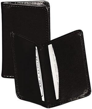 Samsill 81220 Regal Leather Business Card Wallet Holds 25 2 x 3 1/2 Cards, Black