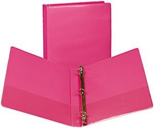 Samsill U86376 Presentation View Binder, Round Ring, 11 x 8-1/2, 1" Capacity, Berry, 2/Pack