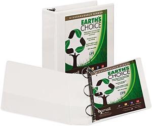 Samsill 16987 Earth's Choice Biodegradable Angle-D Ring View Binder, 3", White