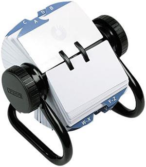 Rolodex 66704 Open Rotary Card File Holds 500 2-1/4 x 4 Cards, Black