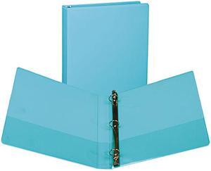 Samsill U86377 Presentation View Binder, Round Ring, 11 x 8-1/2, 1" Capacity, Turquoise, 2/Pack