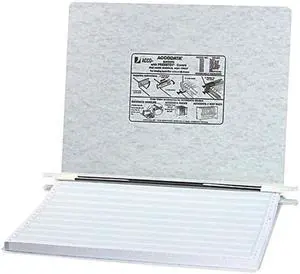 ACCO 54074 Pressboard Hanging Data Binder, 14-7/8 x 11 Unburst Sheets, Light Gray