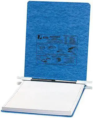 ACCO 54112 Pressboard Hanging Data Binder, 9-1/2 x 11 Unburst Sheets, Light Blue