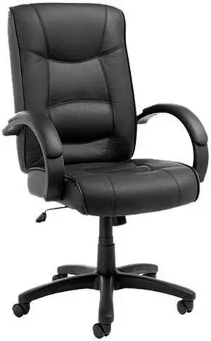 Alera ALESR41LS10B - Strada Series High-Back Swivel/Tilt Chair, Black Top-Grain Leather Upholstery