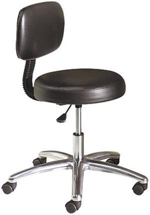 HON MTS11EA11 Medical Exam Stool with Back, 24-1/4 x 27-1/4 x 36, Black