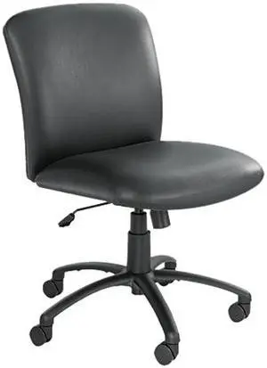 Safco 3491BV Uber Series Big/Tall Swivel/Tilt Mid-Back Chair, Vinyl, Black