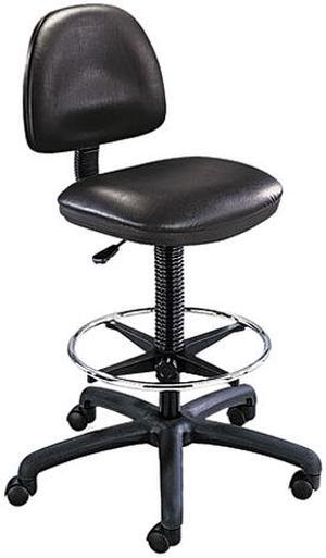 Safco 3406BL Precision Extended Height Swivel Stool w/Adjustable Footring, Black Vinyl