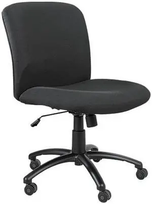 Safco 3491BL Chair, Mid-Back, Big & Tall, Black