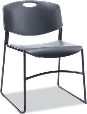 Alera Resin Stacking Chair - Black - 4/Carton ALECA671