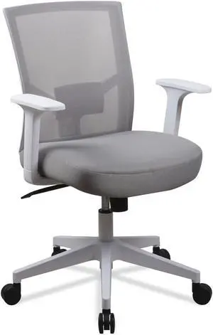 Alera Mesh Back Fabric Task Chair, Supports Up to 275 lb, 17.32" to 21.1" Seat Height, Gray Seat, Gray Back ALEWS42B47