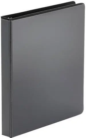 Universal UNV20961 Economy Round Ring View Binder, 3 Rings, 1" Capacity, 11 x 8.5, Black