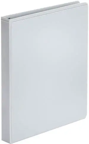 Universal UNV20962 Economy Round Ring View Binder, 3 Rings, 1" Capacity, 11 x 8.5, White