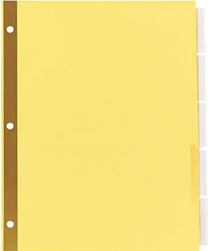 Universal UNV21875 Deluxe Extended Insertable Tab Indexes, 5-Tab, 11 x 8.5, Buff, 6 Sets