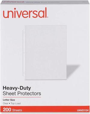 Universal Top-Load Poly Sheet Protectors - Heavy Gauge - Letter Size - Clear - 200/Pack  UNV21134