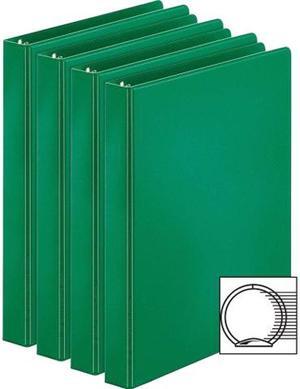 Business Source 28556BD Basic Round Ring Binders, 225-Sheet Capacity, 3 Round Ring Fastener, 4 / Bundle