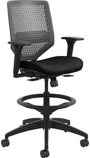 HON SVSR1ACLC10T Solve Mid-Back Task Stool with ReActiv Back