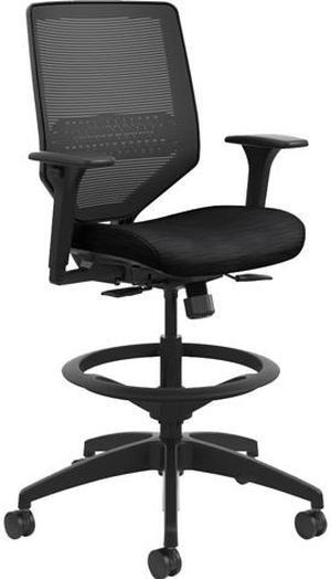HON SVSM1ALC10T Solve Mid-Back Task Stool with Knit Mesh Back