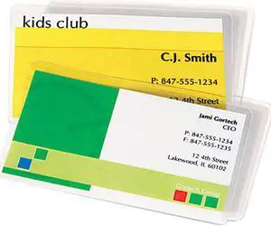 52031 Fellowes Laminating Pouches, 5 mil, 2 1/4 x 3 3/4, Business Card, 100/Pack