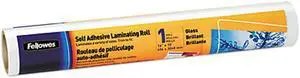 5221601 Fellowes Self-Adhesive Laminating Roll, 3 mil, 16" x 10 ft., Clear, Glossy Finish