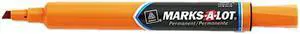 Avery Marks-A-Lot Large Desk-Style Permanent Marker Chisel Tip Orange Dozen