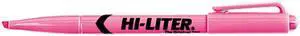 HI-LITER 23592 Pen Style Highlighter, Chisel Tip, Fluorescent Pink Ink, 12/Pk