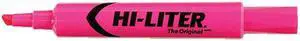 HI-LITER Fluorescent Desk Style Highlighter, Chisel Tip, Pink Ink (Dozen)