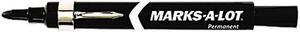 Marks-A-Lot 24878 Permanent Marker, Large Bullet Tip, Black, Dozen