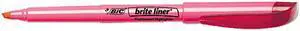 BIC BL11-PK Brite Liner Highlighter, Chisel Tip, Fluorescent Pink Ink, 12 per Pack