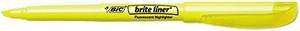 BIC BL11-YW Brite Liner Highlighter, Chisel Tip, Fluorescent Yellow Ink, 12 per Pack