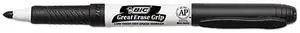 BIC GDE11-BK Great Erase Grip Dry Erase Markers, Fine Point, Black, Dozen