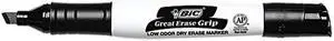 BIC GDEM11-BK Great Erase Grip XL Dry Erase Markers, Chisel Tip, Black, Dozen