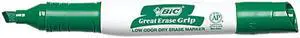BIC GDEM11-GN Great Erase Grip XL Dry Erase Markers, Chisel Tip, Green, Dozen