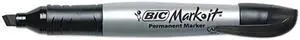 BIC GPMM11-BK Mark-It Permanent Marker, Chisel Tip, Tuxedo Black, Dozen