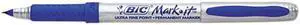BIC GPMU11-BE Mark-It Permanent Markers, Ultra-Fine Point, Deep Sea Blue, Dozen