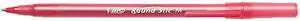 BIC Round Stic Ballpoint Pen, Red Ink, Medium, 1.0 mm (Dozen)